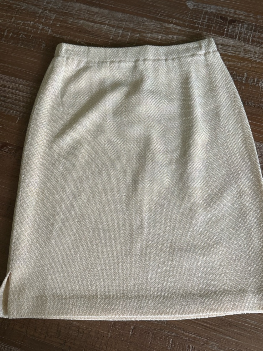 St. John Cream Pencil Skirt NWT